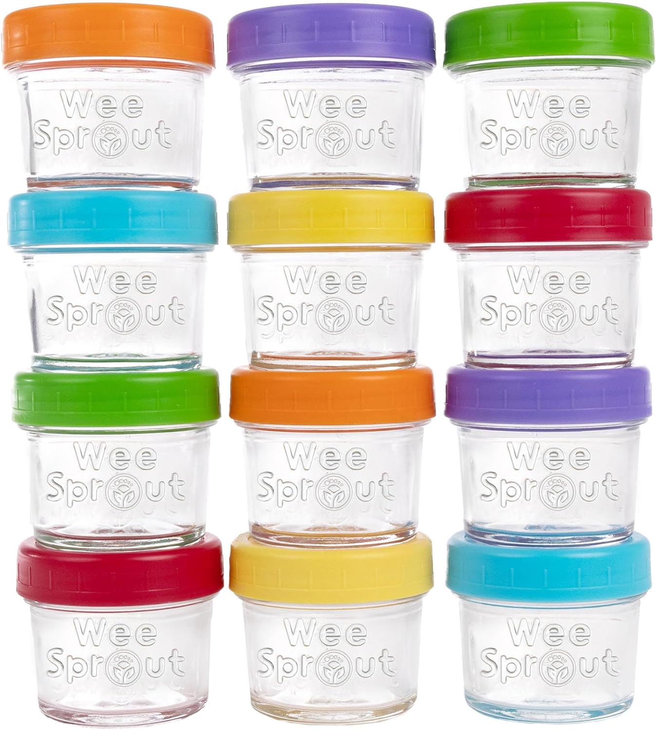 WeeSprout Glass Baby Food Storage Jars