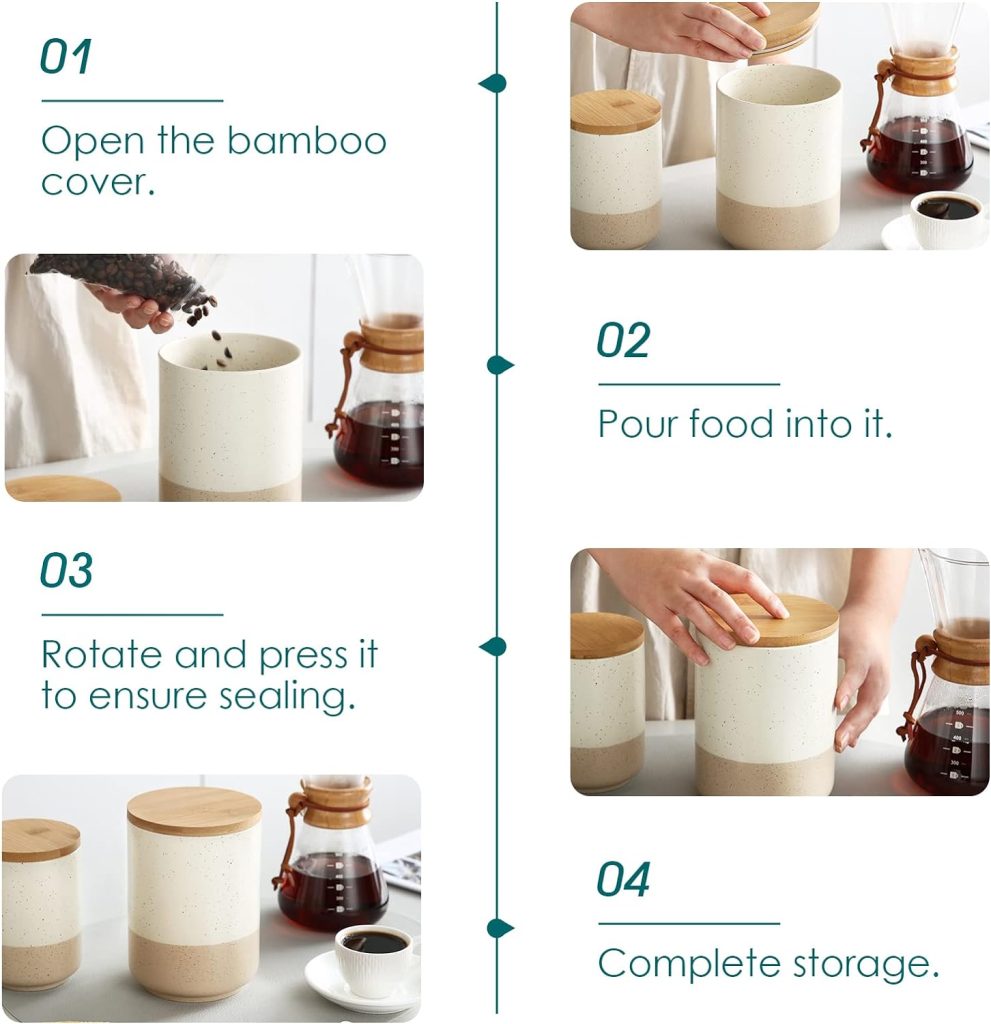 vancasso Sabine Canister Sets for Kitchen ceramic