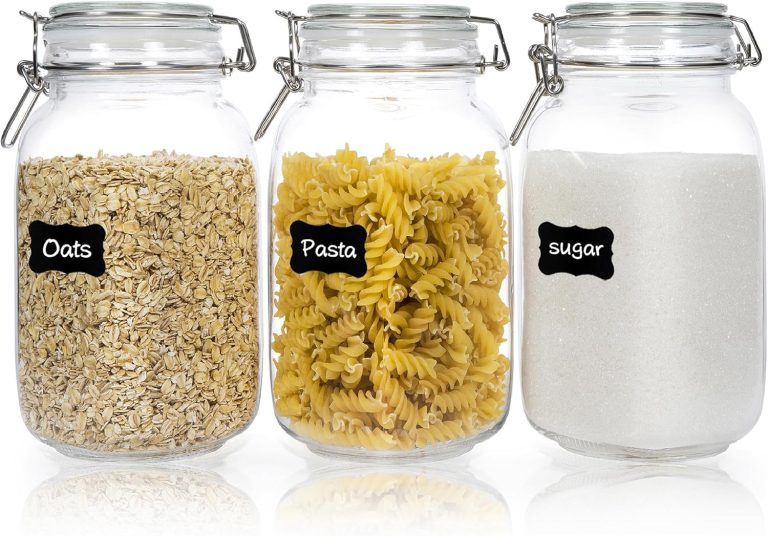 CHEFSTORY 50oz Airtight Glass Jars